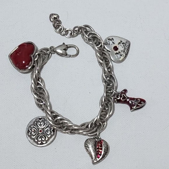 Brighton Go Red‎ heart dress breast cancer awareness Charm bracelet - Picture 2 of 5
